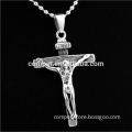 Jesus men's stainless steel cross pendant necklace